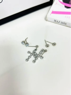 Kolczyki zestaw 3 pary - srebrne  magmac 