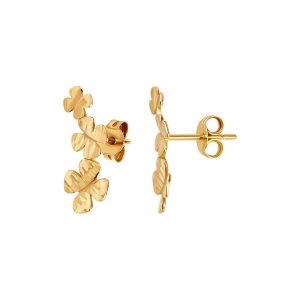 Kolczyki złote - kwiaty - Flora Flora - Biżuteria YES