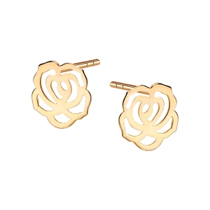 Kolczyki złote - kwiaty - Mini Mini - Biżuteria YES