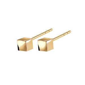 Kolczyki złote - kostki - Mini Mini - Biżuteria YES