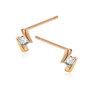 Kolczyki złote z cyrkoniami - Mini Mini - Biżuteria YES