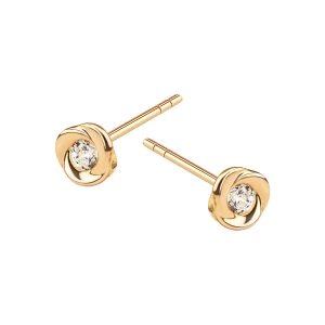 Kolczyki złote z cyrkoniami - Mini Mini - Biżuteria YES