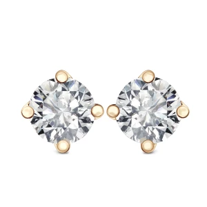 Kolczyki złote z diamentami - Valentine Valentine - Biżuteria YES