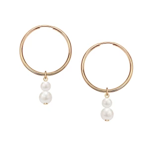 Kolczyki złote z perłami - Pearls Pearls - Biżuteria YES