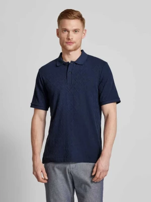 Kołnierzyk polo z fakturowanym wzorem model ‘CLIFF’ Jack & Jones Premium