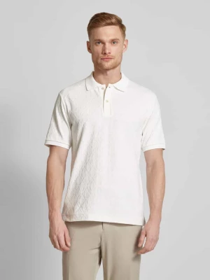 Kołnierzyk polo z fakturowanym wzorem model ‘CLIFF’ Jack & Jones Premium