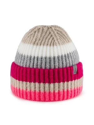 Kolorowa czapka damska beanie w paski Olsen