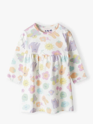 Kolorowa dzianinowa sukienka dla niemowlaka- 5.10.15.