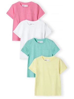 Kolorowe bawełniane t-shirty dla dziewczynki 4-pak Minoti