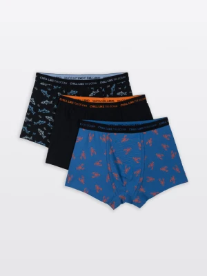 Kolorowe bokserki z nadrukami 3-PAK Reporter