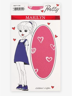 Kolorowe dziecięce rajstopy w serduszka Pretty X62 Marilyn