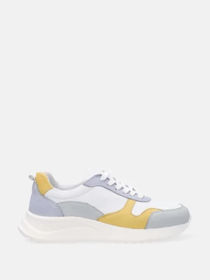 KOLOROWE SNEAKERSY DAMSKIE 131-309 WHIT-YEL Venezia