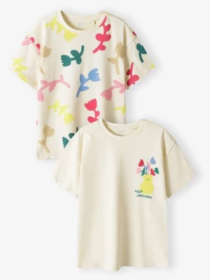 Kolorowe t-shirt dla dziewczynki - 2pak - Limited Edition