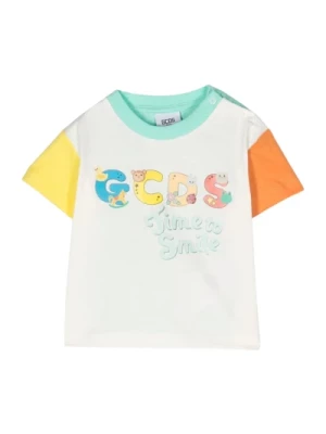 Kolorowy Druk Blokowy Dziecięcy T-shirt Gcds