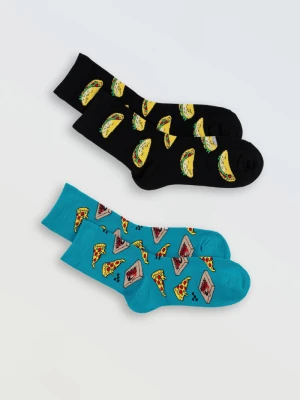 Kolorowy zestaw skarpet we wzory 2-PAK Reporter