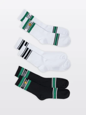 Kolorowy zestaw skarpet z kontrastowym wzorem 3-PAK Reporter