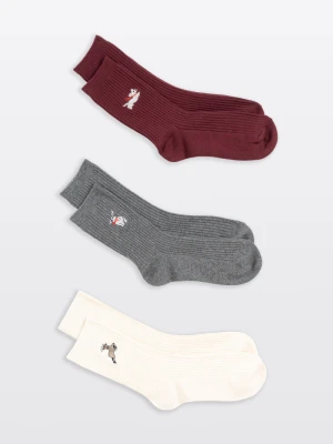 Kolorowy zestaw skarpet z motywem świątecznym 3-PAK Reporter