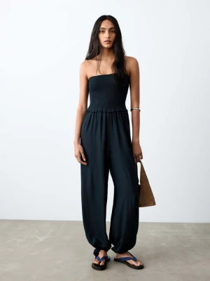 Kombinezon balloon bez ramiączek granatowy - Dziewczyna - - MANGO TEEN