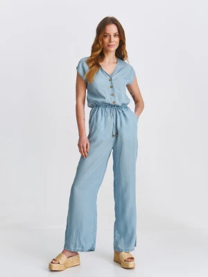 Kombinezon damski niebieski - SKB2803NI kombinezon - TOP SECRET - Odzieżowy sklep internetowy TOP SECRET