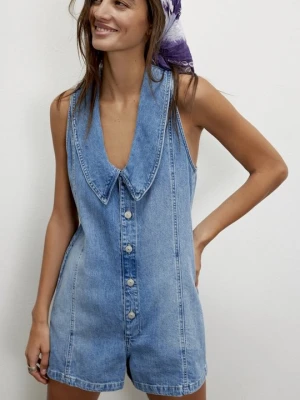 Kombinezon Free People niebieski