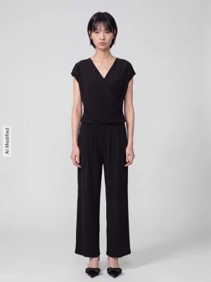 kombinezon o kroju regular fit z bocznymi wpuszczanymi kieszeniami model 's.NOS' ROBE LÉGÈRE Czarny