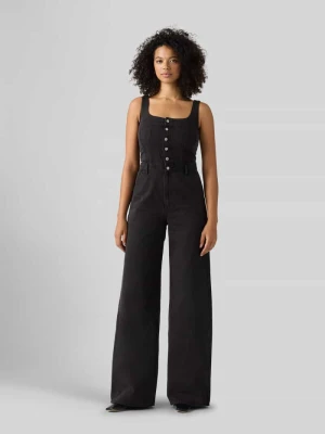 kombinezon o kroju regular fit z czystej bawełny model 'AUDRA SEAMED JUMPSUIT' Levi's Czarny