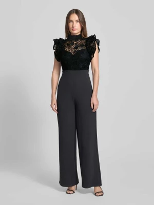 Kombinezon o kroju regular fit z kwiatowym obszyciem z koronki Lipsy