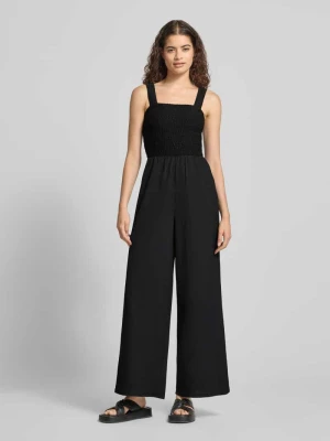 Kombinezon o kroju regular fit z marszczonym tułowiem model 'ELISE' Only Czarny