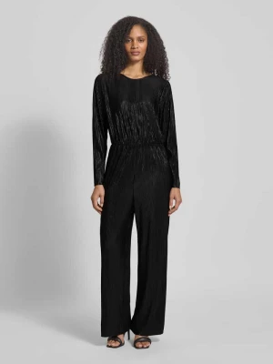 Kombinezon o kroju relaxed fit z fakturowanym wzorem model ‘Mathilde’ Ichi