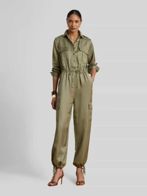 Kombinezon o kroju relaxed fit z mieszanki wiskozy i lnu Lauren Ralph Lauren