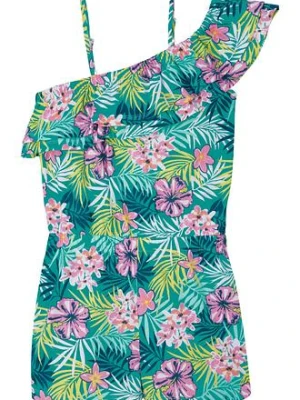 Kombinezon one-shoulder z czystej bawełny organicznej bonprix