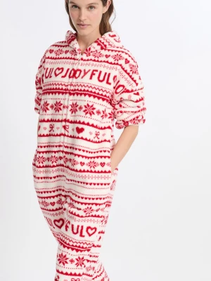 Kombinezon piżamowy we wzory z kapturem Etam