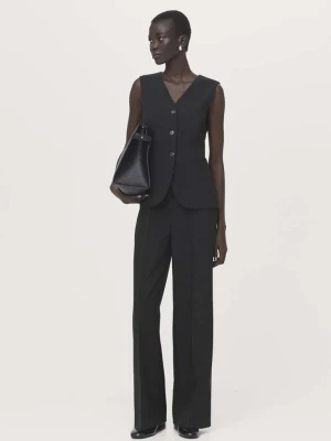 Kombinezon w stylu garnituru w prążki czarny - Kobieta - - MANGO