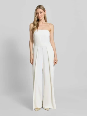 Kombinezon w stylu off-shoulder z drapowaniami comma