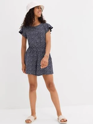 Kombinezon z dżerseju z elastycznego materiału z bawełną organiczną bonprix