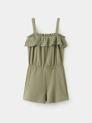 Kombinezon z falbankami khaki - Dzieci - lata - MANGO KIDS