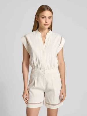 Kombinezon z mieszanki lnu z ażurowymi haftami Marc Cain