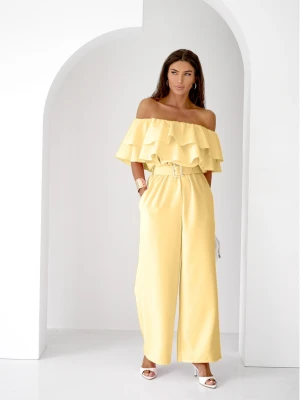 Kombinezon z odkrytymi ramionami ALMINA - cytrynowy  magmac 