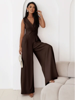 Kombinezon z szerokimi nogawkami ORMAN - czekoladowy  magmac 