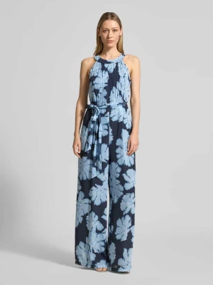 Kombinezon z wiązanym paskiem i plisami Christian Berg Cocktail