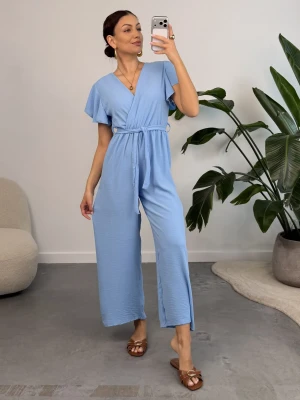 Kombinezon z Wiskozy Niebieski Butterfly ClothStore
