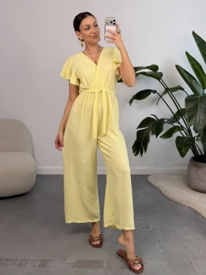 Kombinezon z Wiskozy Żółty Butterfly ClothStore
