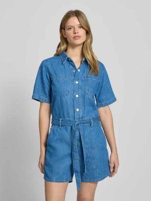 Kombinezon z wykładanym kołnierzem i wiązanym paskiem Marc O'Polo DENIM