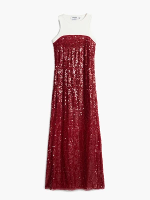 Kombinowana sukienka midi Desigual