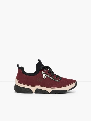 Komfortowe sneakersy marki Rieker z wyściełaną wkładką BonPrix czerwony