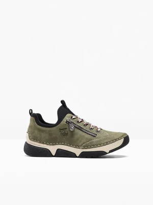 Komfortowe sneakersy marki Rieker z wyściełaną wkładką BonPrix zielony