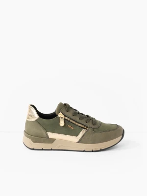 Komfortowe sneakersy marki Rieker z wyściełaną wkładką BonPrix zielony