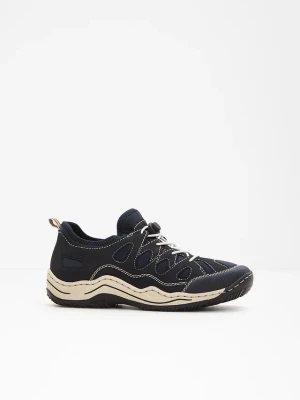 Komfortowe sneakersy wsuwane marki Rieker z lekką podeszwą BonPrix niebieski