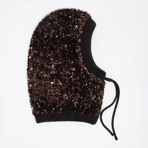 Kominiarka dzianina cekiny brązowa BIMBA Y LOLA