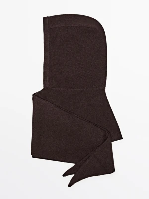 Kominiarka Z Chustą Ze 100% Kaszmiru - Brązowy - Massimo Dutti - Female